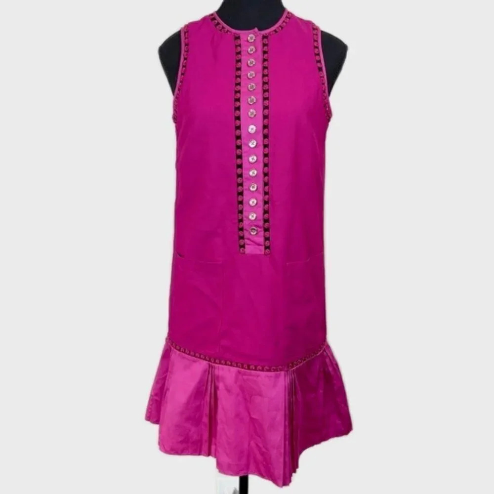 CATHERINE MALANDRINO Sleeveless Drop Waist Dress